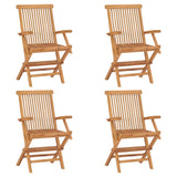 5 Piece Garden Dining Set Solid Teak Wood 3059582