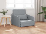 Folding Sofa Bed Light Grey 65 x 80 x 83 cm Fabric 42030494
