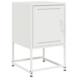 ZNTS Bedside Cabinet White 36x39x60.5 cm Steel 846456