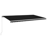 Manual Retractable Awning with LED 600x300 cm Anthracite 3068964