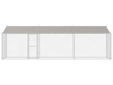 Dog Cage with Roof Silver 600 x 200 x 256 cm Steel and PE 3368302