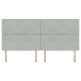 Headboard with Headboard Light Grey 200 cm Faux Leather 3337776