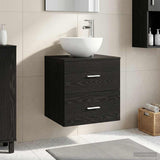 Wall-Mounted Sink Vanity Black Oak 49.5 x 41 x 64.5 cm 890263