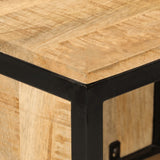 Bathroom Cabinet 40x27x90 cm Solid Wood Mango and Iron 358571