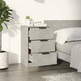 ZNTS Bedside Cabinet Concrete Grey 40x36x65 cm 811276