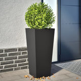 ZNTS Garden Planters Black 2 pcs 35x35x75 cm Steel 851081