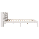 Bed Frame with Headboard without Mattress White 200x200 cm 3306797
