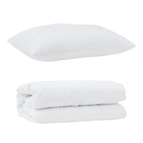 Duvet Set with Pillow 2 pcs White Microfibre 3376863