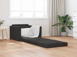 Folding Sofa Bed Black 74 x 77 x 81 cm Velvet 42030488