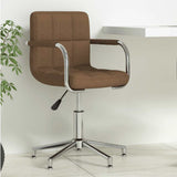 Swivel Office Chair Brown Fabric 334732