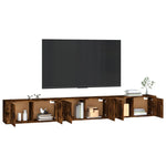 Wall-mounted TV Cabinets 3 pcs Smoked Oak 100x34.5x40 cm 3188379