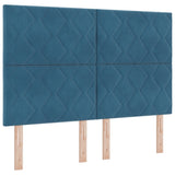 ZNTS Bed Frame Dark Blue 140x190 cm Velvet 3345009