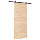 Sliding Door Natural 80 x 208 cm Solid Pine Wood 3445634