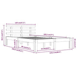 Bed Frame without Mattress White 120x190cm Small Double 814725