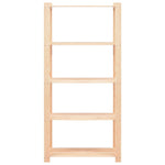 5-Tier Storage Racks 5 pcs 80x38x170 cm Solid Pinewood 250 kg 3051115