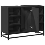 Bathroom Sink Cabinet Black 80x33x60 cm Engineered Wood 849289