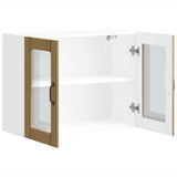 Kitchen Wall Cabinet with Glass Door Lucca Artisan Oak Engineered Wood 853856