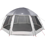 ZNTS Pool Tent with Removable Fly & Mesh Walls Grey 510x510 cm 4100636