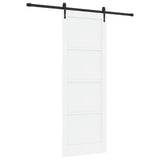 Sliding Door ORKDAL White and Black 83 x 232 cm Solid Pine Wood 3445581