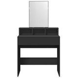 Dressing Table with Mirror Black 80x41x144.5 cm 848172