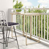 Folding Garden Table Beige 90x51x75 cm Poly Rattan 4108257