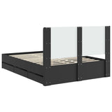 Bed Frame with Storage and Headboard Black 140 x 190 cm 3413948