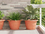 Round Flower Pot 24 pcs Brick Red 39 x 32 cm Plastic 42020293