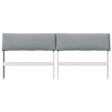 Upholstered Headboard Light Grey 200 cm Solid Pine Wood 879103
