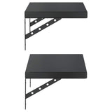 Wall Shelves 2 pcs 50x30 cm Black Stainless Steel 3214518