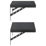 Wall Shelves 2 pcs 50x30 cm Black Stainless Steel 3214518