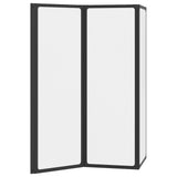 Shower Screen Folding Black 120 x 2 x 117 cm Aluminium and PP 42009754