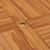 Garden Dining Table 110x110x75 cm Solid Wood Teak 318477