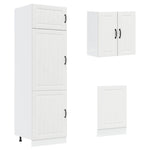 ZNTS 8 Piece Kitchen Cabinet Set Kalmar White Engineered Wood 3314801