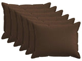Cushion Cover 6 pcs HOUTEN Brown 80 x 80 cm Faux Linen 921564