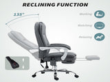 Office Chair with 6-point Massage and Heat, Fabric Computer Desk Chair with Reclining Backrest, High T3398P341237
