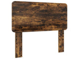 Bed Frame with Headboard Smoked Oak 75 x 190 cm Solid Pine Wood 3412555