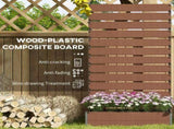 Raised Bed for Garden, Planter with Trellis for Climbing Plants, Vines, Planter Box with Drainage T3398P320104