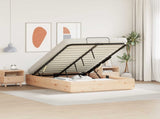 Ottoman Bed Frame Natural 135 x 190 cm Solid Pine Wood 3418741
