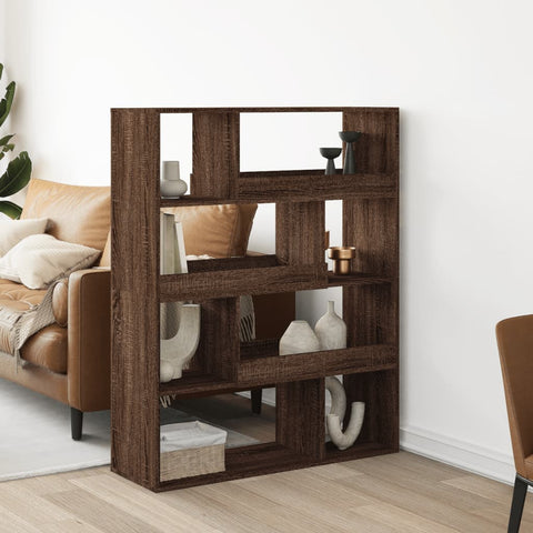 Bookcase Brown Oak 100x33x125.5 cm Engineered Wood 3309336