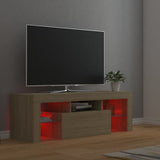TV Cabinet with LED Lights Sonoma Oak 120x35x40 cm 804349