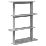 Wall Shelving Unit Grey 100 x 20 x 126 cm Engineered Wood 8012065