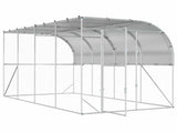 Against Wall Chicken Coop Silver 400 x 200 x 215 cm 3434736