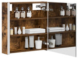 Bathroom Mirror Cabinet Smoked Oak 43 x 11.5 x 60.5 cm 889227