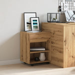 ZNTS Rolling Cabinet Artisan Oak 46x36x59 cm Engineered Wood 856661