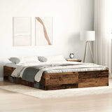 Bed Frame without Mattress Old Wood 150x200 cm Engineered Wood 3329312