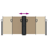 Retractable Side Awning Taupe 100x600 cm 4004589