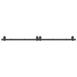 Sliding Door Hardware Kit 200 cm Steel Black 4009745