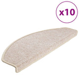 Stair mats Other 10 pcs Taupe 65 x 24 x 4 cm 149763