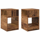 End Table 2 pcs Old Wood 30.5 x 30 x 45 cm Engineered Wood 890909