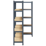 5-Layer Storage Shelves 3 pcs Anthracite Steel&Engineered Wood 3307594